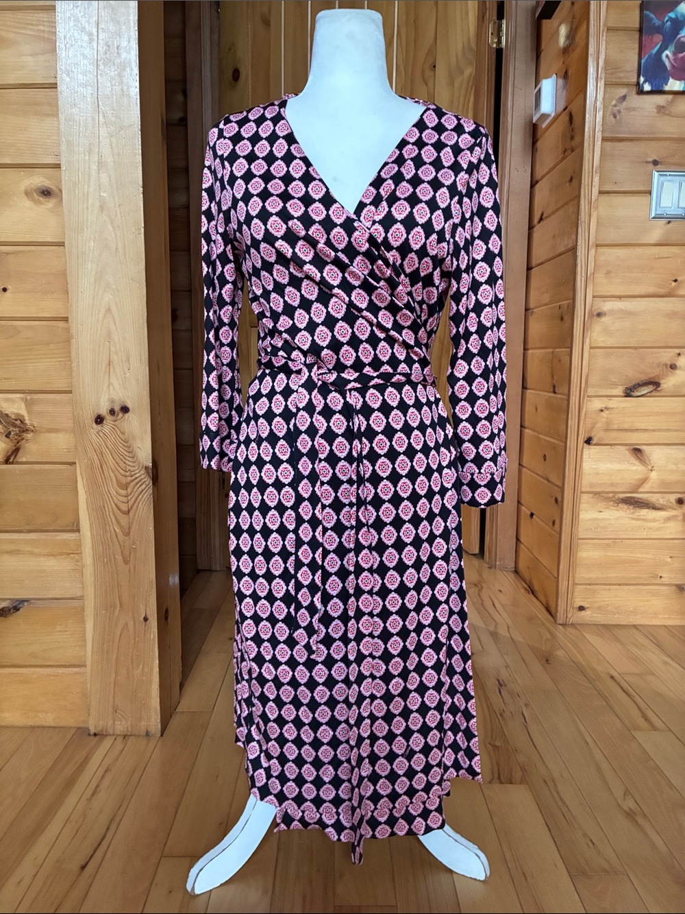 Diane von furstenberg silk full wrap dress